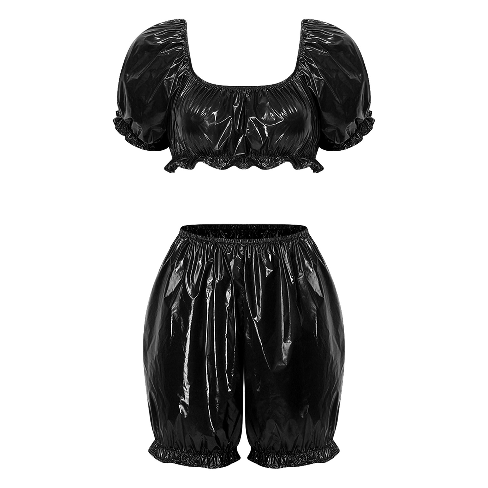 Waders - Womens Wet Look PU Leather Clubwear