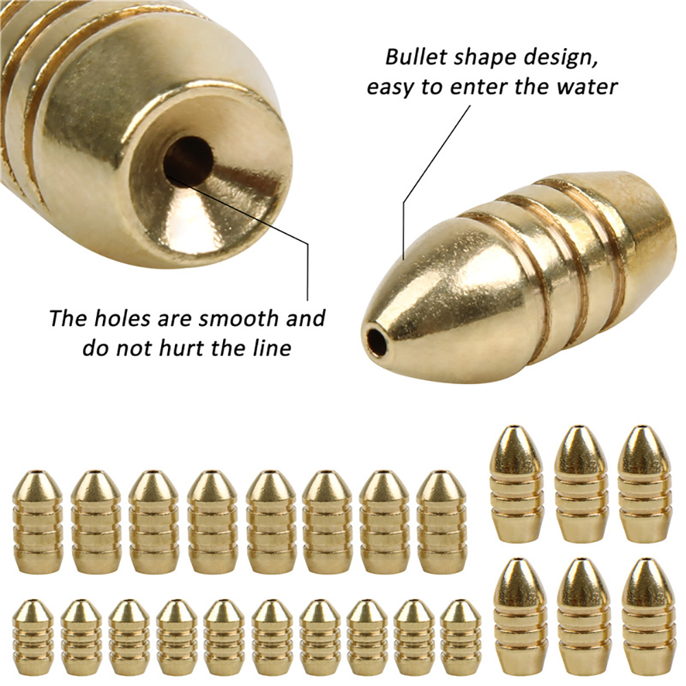 10Pcs Brass Fishing Weight Cop - đánh giá và giá Bass Fishing Lure