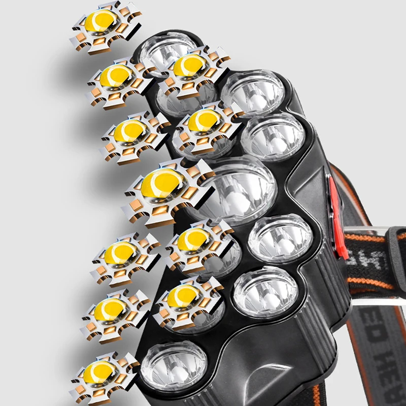 11 LED Headlamp Strong Light H - đánh giá và giá Fishing Headlamp