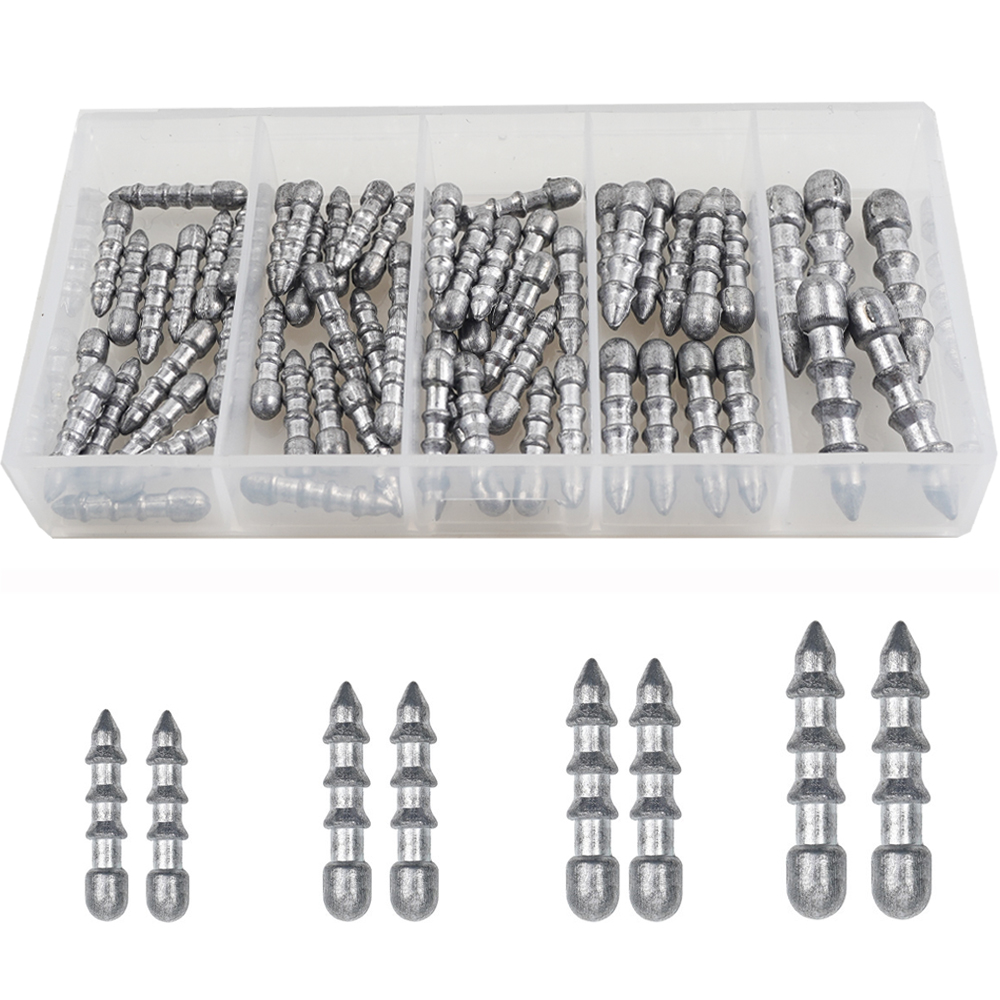 60PCS Nail weights Worm Fishin - đánh giá và giá Bass Fishing Lure