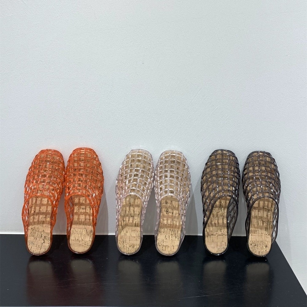 Round Toe PVC Crystal Slippers - đánh giá và giá Waders